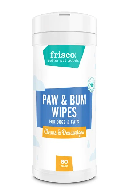 Frisco Deodorizing Paw & Bum Waterless Grooming Wipes for Dogs & Cats 3 Frisco Deodorizing Paw & Bum Waterless Grooming Wipes for Dogs & Cats