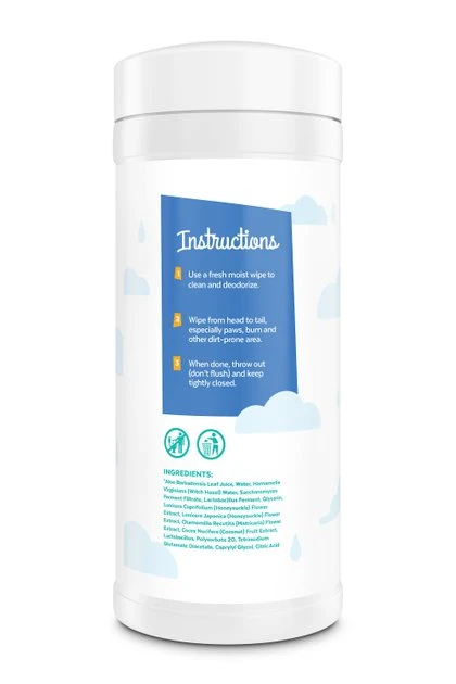 Frisco Deodorizing Paw & Bum Waterless Grooming Wipes for Dogs & Cats 4 Frisco Deodorizing Paw & Bum Waterless Grooming Wipes for Dogs & Cats - Image 2