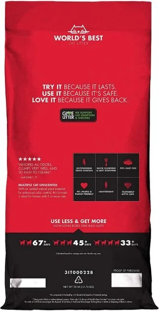 Frisco||World's Best Frisco High Sided Litter Box + World's Best Multi-Cat Unscented Clumping Corn Cat Litter 7 Frisco||World's Best Frisco High Sided Litter Box + World's Best Multi-Cat Unscented Clumping Corn Cat Litter - Image 5