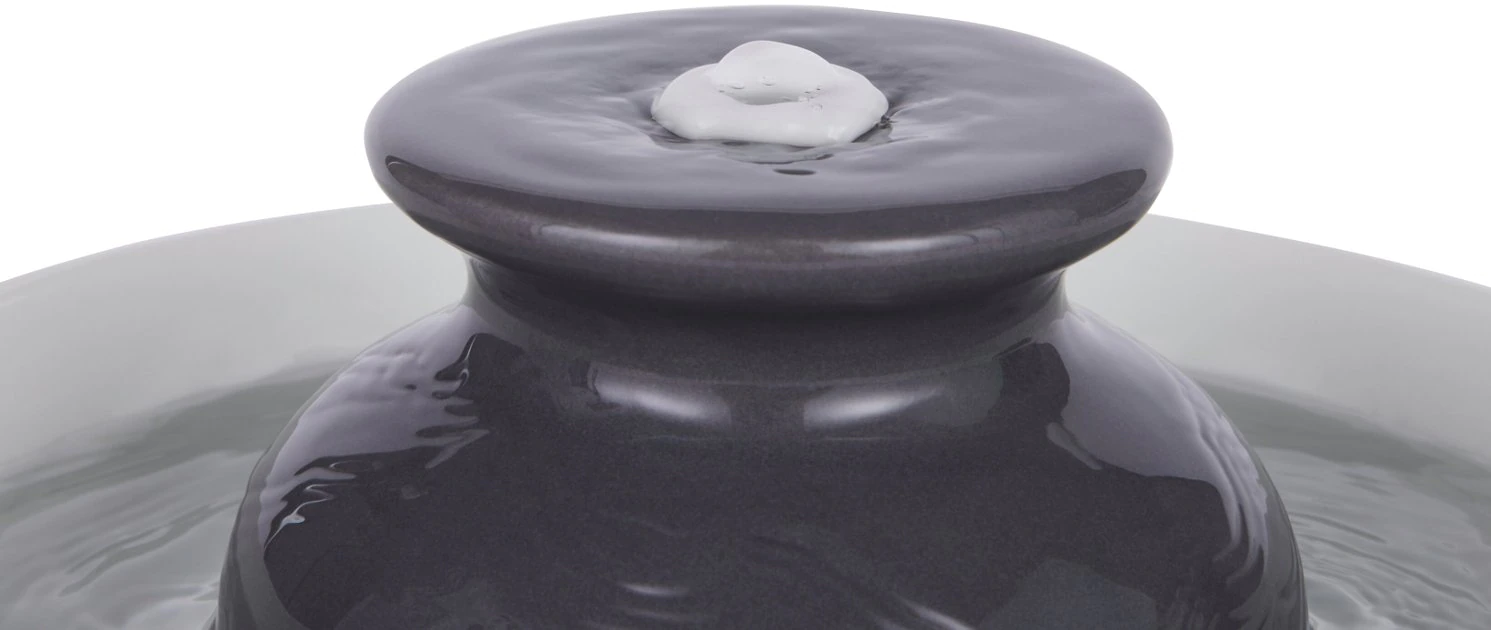 Frisco Ceramic Dog & Cat Fountain, Gray, 64-oz 5 Frisco Ceramic Dog & Cat Fountain, Gray, 64-oz - Image 3