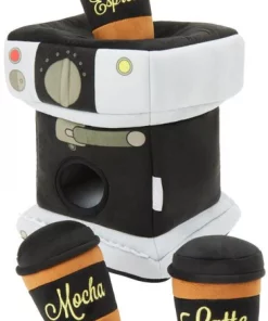 Frisco Brunch Espresso Machine Hide & Seek Puzzle Plush Squeaky Dog Toy