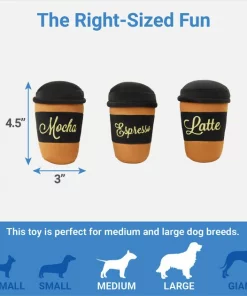 Frisco Brunch Espresso Machine Hide & Seek Puzzle Plush Squeaky Dog Toy -Frisco Sales 2024 297258 PT2. SY630 V1643916717