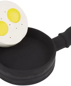 Frisco Brunch Breakfast Skillet Latex Squeaky Dog Toy, 2 count
