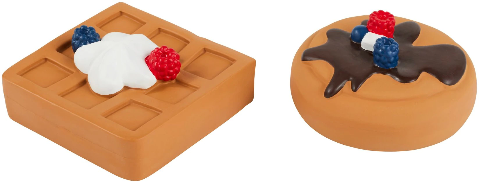 Frisco Brunch Pancake & Waffle Latex Squeaky Dog Toy, 2 count 3 Frisco Brunch Pancake & Waffle Latex Squeaky Dog Toy, 2 count