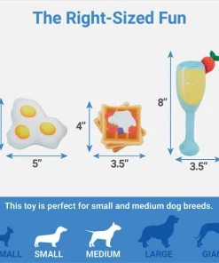 Frisco Brunch Breakfast in Bed Hide & Seek Puzzle Plush Squeaky Dog Toy -Frisco Sales 2024 297282 PT2. SY630 V1643916715