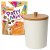 Friskies||Frisco Friskies Party Mix Crunch Cheezy Craze Cat Treats, 6-oz bag + Frisco Melamine Dog & Cat Treat Jar with Bamboo Lid, 8 Cups -Frisco Sales 2024 298020 MAIN. SY630 V1621267045