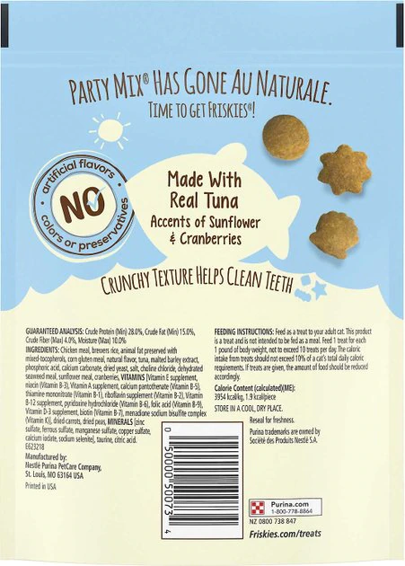 Friskies||Frisco Friskies Party Mix Natural Yums with Real Tuna Cat Treats, 6-oz bag + Frisco Melamine Dog & Cat Treat Jar with Bamboo Lid, 8 Cups 5 Friskies||Frisco Friskies Party Mix Natural Yums with Real Tuna Cat Treats, 6-oz bag + Frisco Melamine Dog & Cat Treat Jar with Bamboo Lid, 8 Cups - Image 3