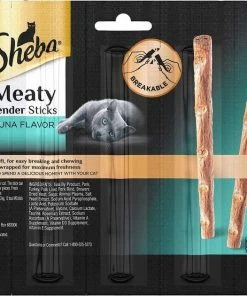 Sheba||Frisco Sheba Meaty Tender Sticks Tuna Flavored Cat Treats, 5 count + Frisco Refillable Catnip Cat Toy, Brown Squirrel -Frisco Sales 2024 298510 PT2. SY630 V1623200842