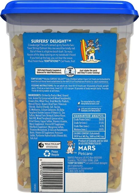 Temptations Mixups Surfers' Delight Cat Treats, 16-oz tub + Frisco Colorful Springs Cat Toy, 10 count Temptations||Frisco Temptations Mixups Surfers' Delight Cat Treats, 16-oz tub + Frisco Colorful Springs Cat Toy, 10 count -Frisco Sales 2024 298532 PT2. SY630 V1623348146
