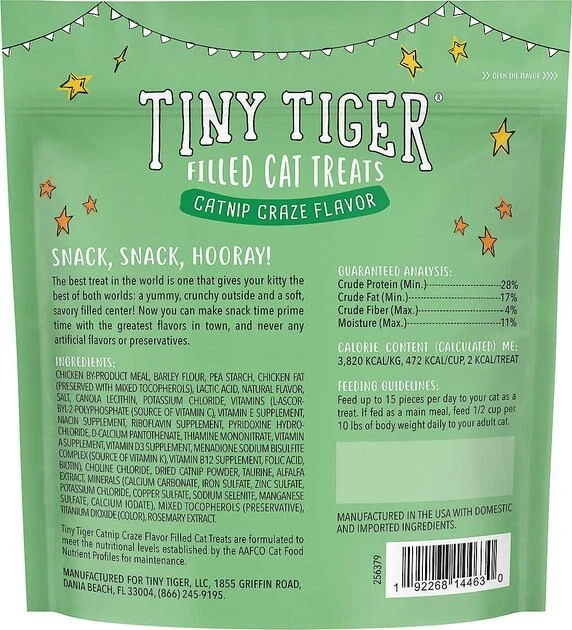 Tiny Tiger Catnip Craze Flavor Filled Cat Treats, 16-oz bag + Frisco Melamine Dog & Cat Treat Jar with Bamboo Lid, 8 Cups Tiny Tiger||Frisco Tiny Tiger Catnip Craze Flavor Filled Cat Treats, 16-oz bag + Frisco Melamine Dog & Cat Treat Jar with Bamboo Lid, 8 Cups -Frisco Sales 2024 298558 PT2. SY630 V1623193675
