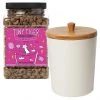 Tiny Tiger||Frisco Tiny Tiger Crunchy Bunch, Fearless Feathers and Gracious Gills, Chicken & Seafood Flavor Cat Treats, 20-oz Jar + Frisco Melamine Dog & Cat Treat Jar with Bamboo Lid, 8 Cups -Frisco Sales 2024 298586 MAIN. SY630 V1623204465