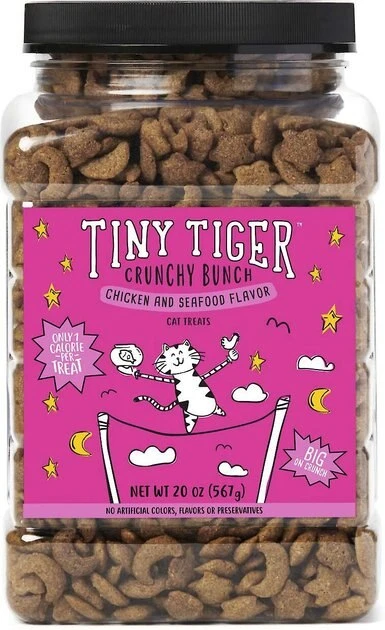 Tiny Tiger Crunchy Bunch, Fearless Feathers and Gracious Gills, Chicken & Seafood Flavor Cat Treats, 20-oz Jar + Frisco Melamine Dog & Cat Treat Jar with Bamboo Lid, 8 Cups Tiny Tiger||Frisco Tiny Tiger Crunchy Bunch, Fearless Feathers and Gracious Gills, Chicken & Seafood Flavor Cat Treats, 20-oz Jar + Frisco Melamine Dog & Cat Treat Jar with Bamboo Lid, 8 Cups -Frisco Sales 2024 298586 PT1. SY630 V1623204452