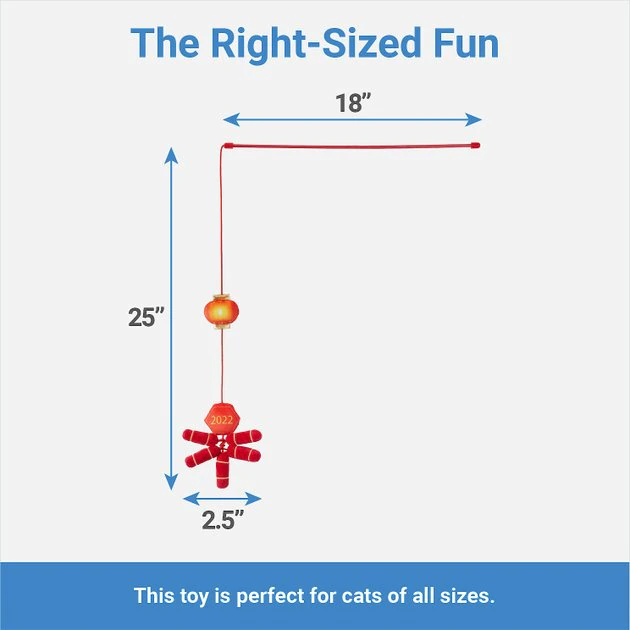 Frisco Firecracker & Lantern Teaser Cat Toy with Catnip 4 Frisco Firecracker & Lantern Teaser Cat Toy with Catnip - Image 2