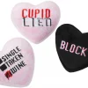 Frisco Anti-Valentine Hearts Plush Squeaky Dog Toy, 3 count