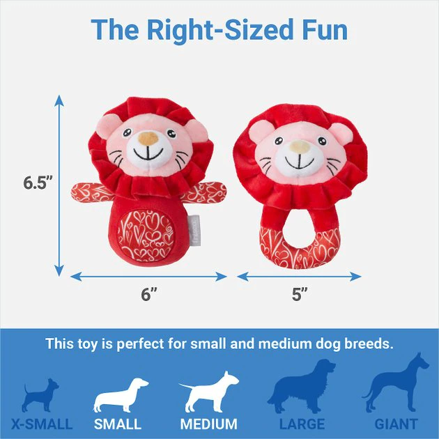 Frisco Lions Plush Squeaky Puppy Toy, 2 count 4 Frisco Lions Plush Squeaky Puppy Toy, 2 count - Image 2