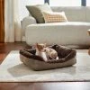 Frisco Herringbone Cuffed Cuddler Dog & Cat Bed