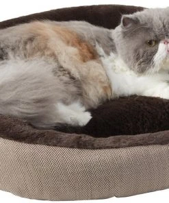 Frisco Herringbone Hi-Low Cuddler Dog & Cat Bed -Frisco Sales 2024 299436 PT2. SY630 V1638288229