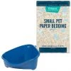 Frisco Corner Litter Box, Navy, Small + Small Animal Bedding, White -Frisco Sales 2024 301912 MAIN. SY630 V1644969096