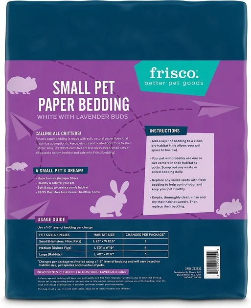 Frisco High Sided Litter Box + Small Animal Bedding, Lavender 7 Frisco High Sided Litter Box + Small Animal Bedding, Lavender - Image 5