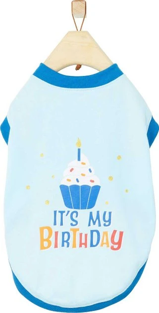 Frisco Happy Birthday Crown, Medium/Large + Dog & Cat T-Shirt, Blue 8 Frisco Happy Birthday Crown, Medium/Large + Dog & Cat T-Shirt, Blue - Image 6