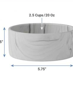 Frisco Marble Design Non-skid Ceramic Dog Bowl + Treat Jar with Wood Lid, 3.75 Cups -Frisco Sales 2024 302482 PT3. SY630 V1623080842