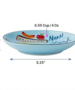 Frisco New York Non-skid Ceramic Dish, 0.50 Cup + Cat Bowl, 1.50 Cups -Frisco Sales 2024 302488 PT3. SY630 V1623042163