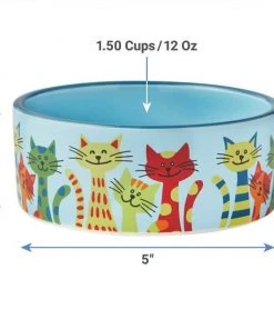 Frisco New York Non-skid Ceramic Dish, 0.50 Cup + Cat Bowl, 1.50 Cups -Frisco Sales 2024 302488 PT7. SY630 V1623052360