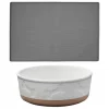 Frisco Silicone Food Mat, Gray, Large + Bones Non-skid Ceramic Dog Bowl -Frisco Sales 2024 302516 MAIN. SY630 V1623063756