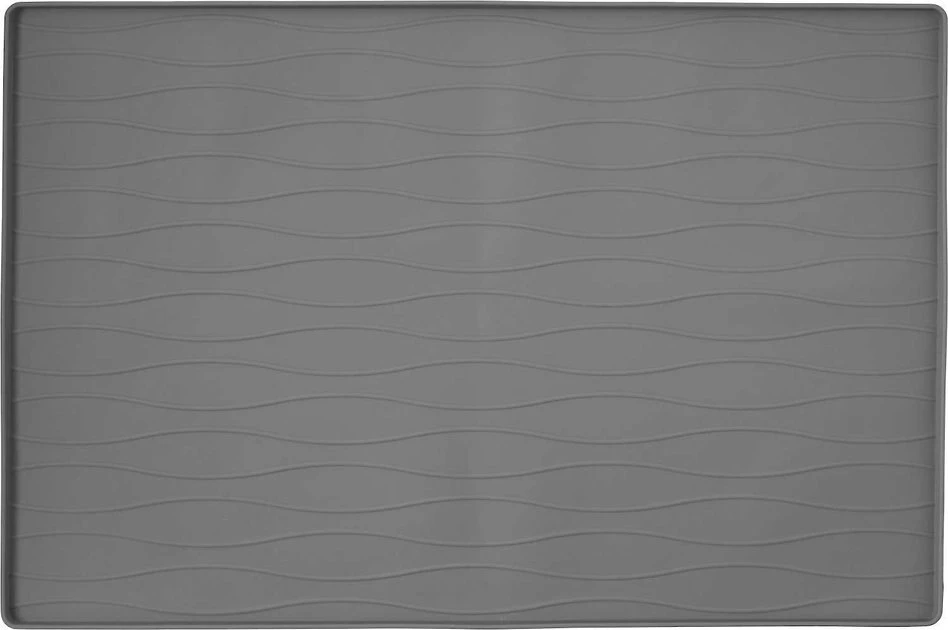 Frisco Silicone Food Mat, Gray, Large + Bones Non-skid Ceramic Dog Bowl 4 Frisco Silicone Food Mat, Gray, Large + Bones Non-skid Ceramic Dog Bowl - Image 2