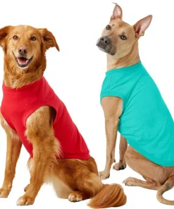 X - Frisco Basic Dog & Cat T-Shirt, Red + Teal, X-Large