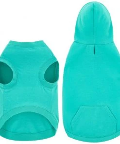 Frisco Basic T-Shirt, Teal + Dog & Cat Hoodie, Teal