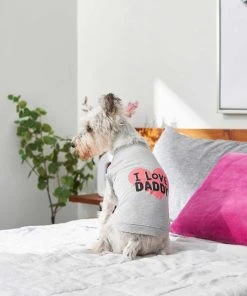 Frisco I Love Daddy + I Love Mommy Dog & Cat T-Shirt, Gray -Frisco Sales 2024 302738 PT3. SY630 V1623081155