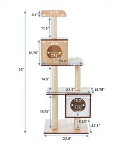 Frisco 62-in Modern Tree & Condo + Modern Tunnel Elevated Cat Bed -Frisco Sales 2024 303344 PT2. SY630 V1623042752