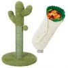 Frisco Cactus Cat Scratching Post, 22-in + Plush Squeaking Burrito Dog Toy -Frisco Sales 2024 303376 MAIN. SY630 V1623061062