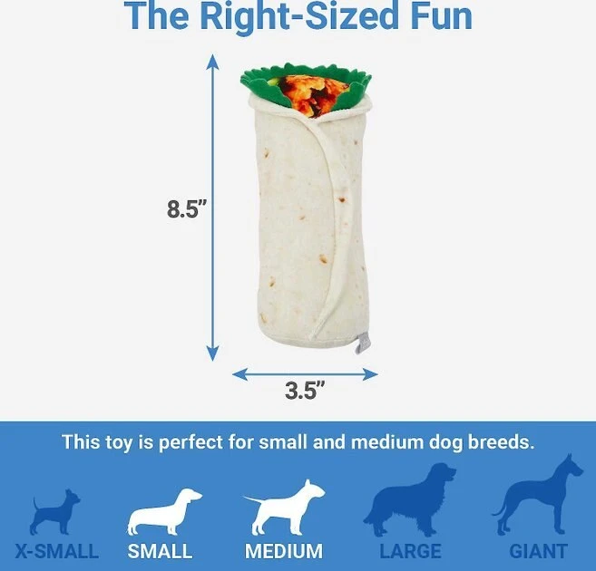 Frisco Cactus Cat Scratching Post, 22-in + Plush Squeaking Burrito Dog Toy 8 Frisco Cactus Cat Scratching Post, 22-in + Plush Squeaking Burrito Dog Toy - Image 6