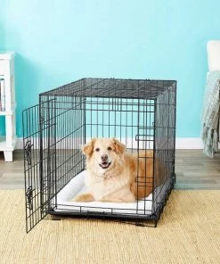 Frisco Fold & Carry Single Door Collapsible Wire Crate, 36 inch + Extra Large Printed Dog Training & Potty Pads, 28 x 34-in, 40 count, Unscented -Frisco Sales 2024 303438 PT4. SY630 V1623088347