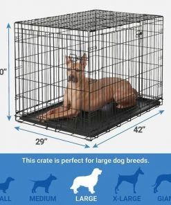 Frisco Heavy Duty Fold & Carry Double Door Collapsible Wire Crate & Mat Kit, + Extra Large Dog Training & Potty Pads, 28 x 34-in, 150 count, Unscented -Frisco Sales 2024 303458 PT2. SY630 V1623166665