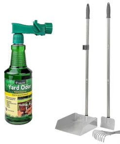 NaturVet||Frisco NaturVet Yard Odor Eliminator + Frisco Rake and Spade Set with Dustpan, Large