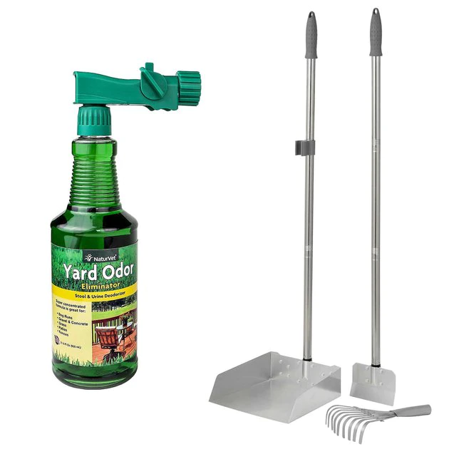 NaturVet||Frisco NaturVet Yard Odor Eliminator + Frisco Rake and Spade Set with Dustpan, Large 3 NaturVet||Frisco NaturVet Yard Odor Eliminator + Frisco Rake and Spade Set with Dustpan, Large
