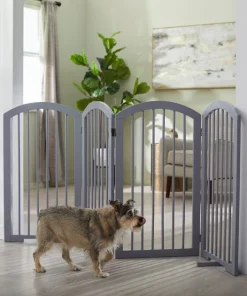 Frisco Arch 4-Panel Solid Wood Dog Gate