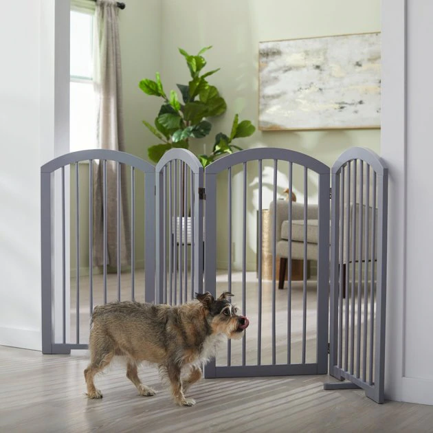 Frisco Arch 4-Panel Solid Wood Dog Gate 3 Frisco Arch 4-Panel Solid Wood Dog Gate