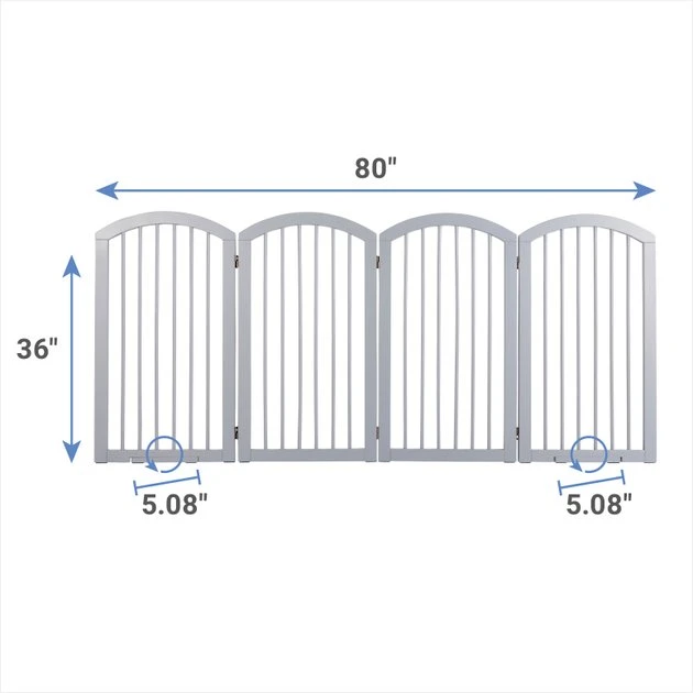 Frisco Arch 4-Panel Solid Wood Dog Gate 4 Frisco Arch 4-Panel Solid Wood Dog Gate - Image 2