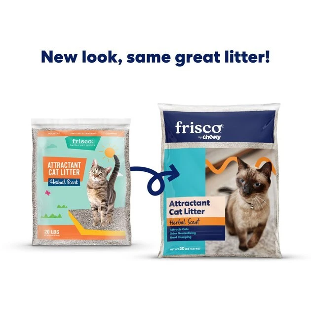 Frisco Attractant Multi-Cat Clumping Clay Cat Litter, 20-lb bag Frisco Attractant Multi-Cat Clumping Clay Cat Litter -Frisco Sales 2024 305403 PT1. SY630 V1657656798