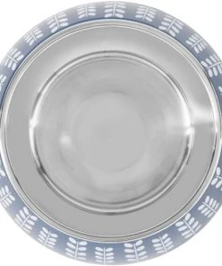 Frisco Leaf Design Stainless Steel Dog & Cat Bowl, Blue -Frisco Sales 2024 311979 PT4. SY630 V1642542158
