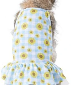 Frisco Sunflower Gingham Dog & Cat Dress