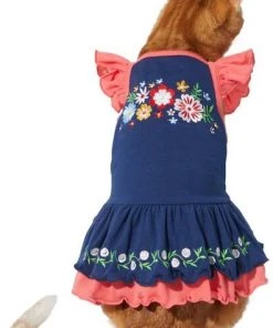 Frisco Embroidered Floral Dog & Cat Dress -Frisco Sales 2024 312128 PT2. SY630 V1644424412