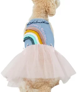 Frisco Rainbow Denim Dog & Cat Dress