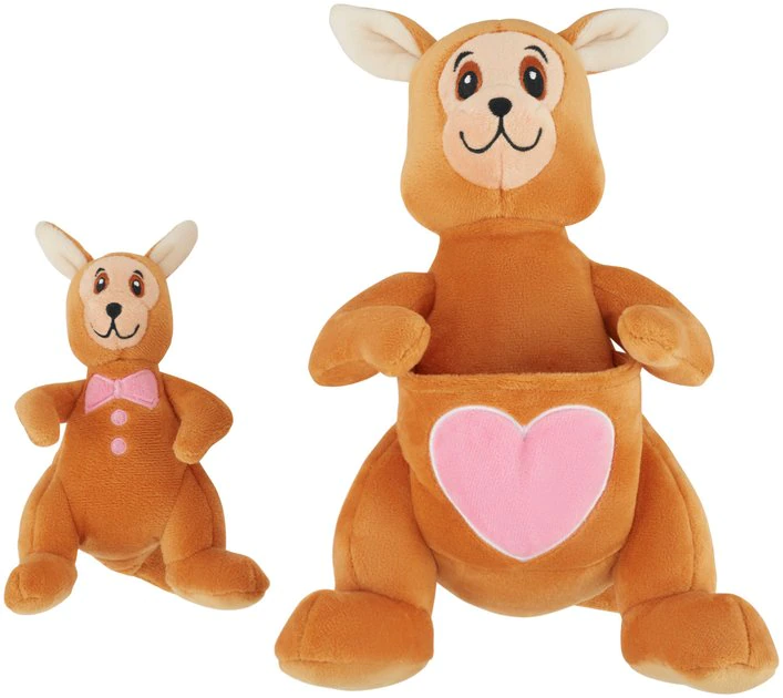 Frisco Kangaroo & Joey Plush Squeaky Dog Toy, 2 count 5 Frisco Kangaroo & Joey Plush Squeaky Dog Toy, 2 count - Image 3