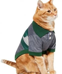 Frisco Green Striped Polo Dog & Cat Shirt -Frisco Sales 2024 315091 PT2. SY630 V1646434051