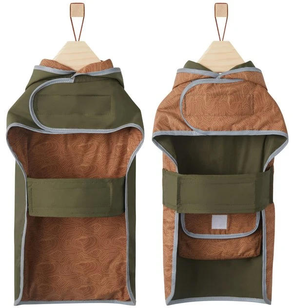 Frisco Olive Reversible Packable Dog Raincoat 7 Frisco Olive Reversible Packable Dog Raincoat - Image 5
